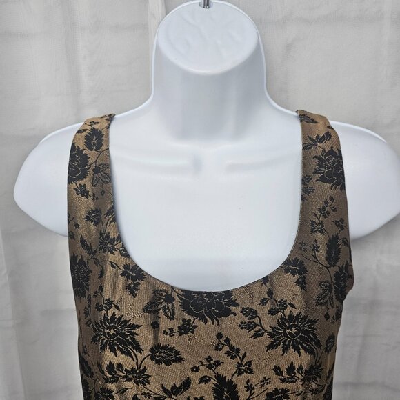 Vintage Dana Buchman Y2K Tank Floral Goth Whimsigoth Dark Coquette 6 - Picture 2 of 10